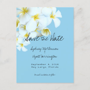 Hawaiian Plumeria Frangipani Spara datumet Helg Vykort