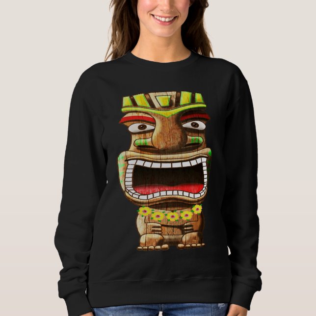 Hawaiian Polynesian Tiki Statue T Shirt (Framsida)