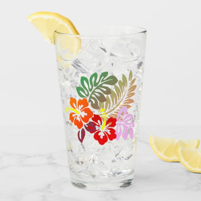 Hawaiian Print Glaskopp (Framsida Ice)