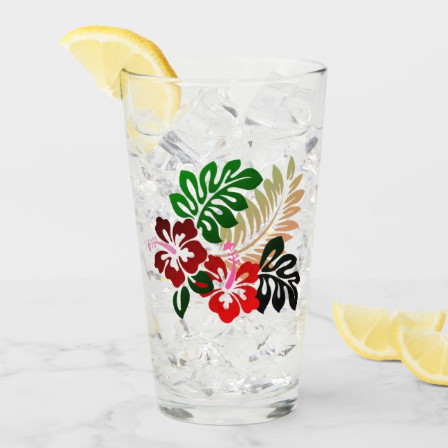 Hawaiian Print Glaskopp (Framsida Ice)