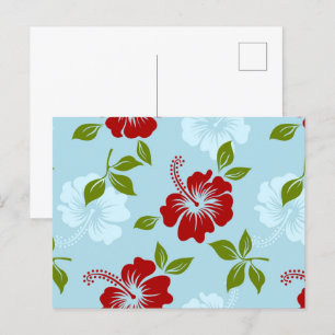 Hawaiian Print Helg Vykort