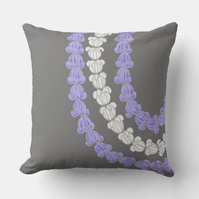 Hawaiian Print krona lei Kudde (Framsida)