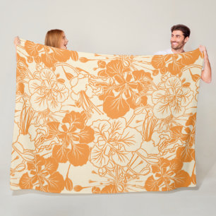 Hawaiian print Ohai Alii-blomma Fleecefilt