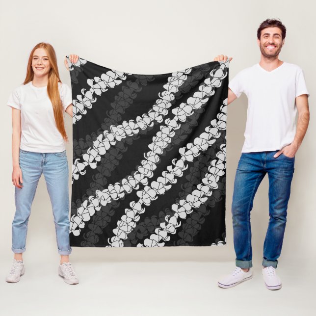 Hawaiian Print Puakenikeni lei Fleecefilt (På plats)