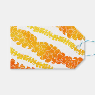 Hawaiian Print Puakenikeni lei Presentetikett