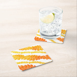 Hawaiian Print Puakenikeni lei Underlägg Papper Kvadrat