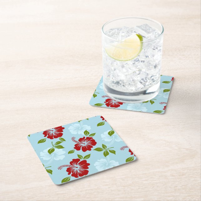 Hawaiian Print Underlägg Papper Kvadrat (Insitu)