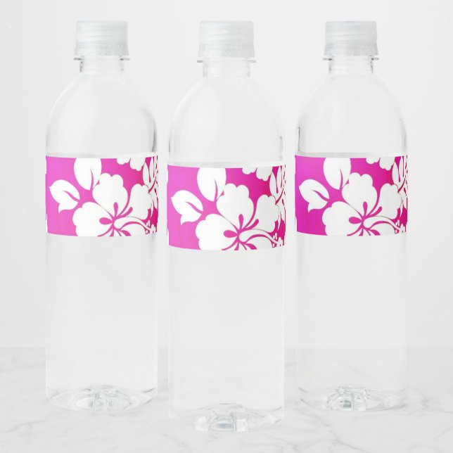 Hawaiian Print Vattenflaska Etikett (Flaskor)