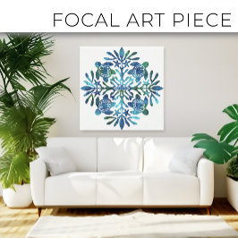 Hawaiian Quilt Honu (havssköldpadda) Canvastryck