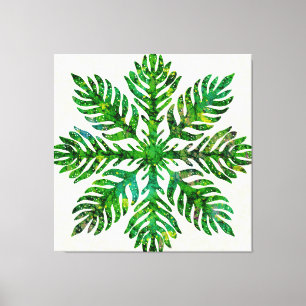 Hawaiian Quilt Lauae fern Canvastryck