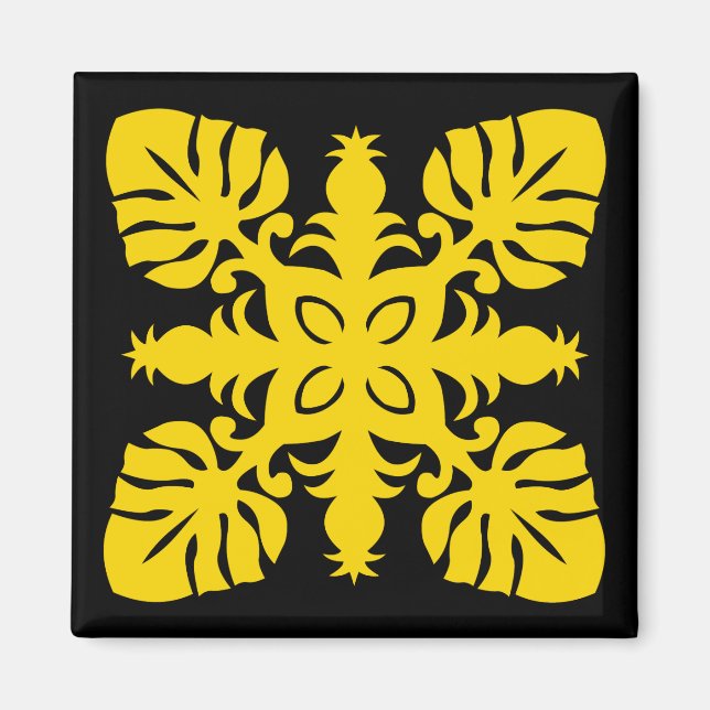 HAWAIIAN QUILT magnet-ananas Magnet (Framsidan)