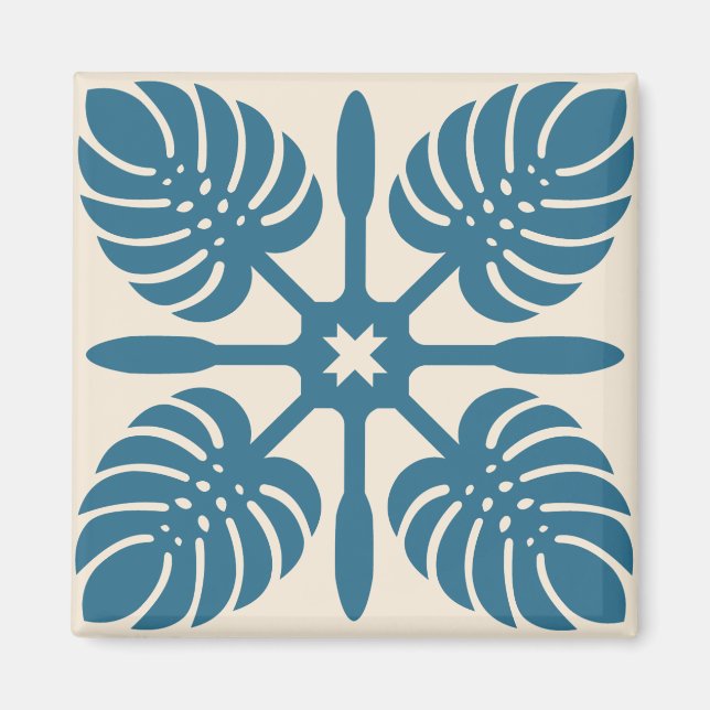 HAWAIIAN QUILT magnet - Monstera (Framsidan)