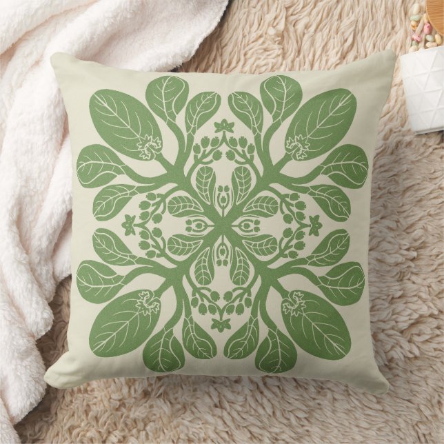 Hawaiian Quilt Naupaka design Kudde (Filt)