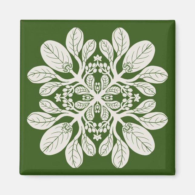 Hawaiian Quilt Naupaka Magnet (Framsidan)