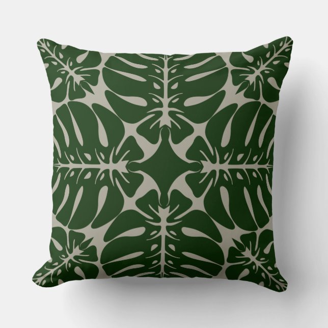 HAWAIIAN QUILT PILLOW- monstera Dekorativ kudde (Framsida)