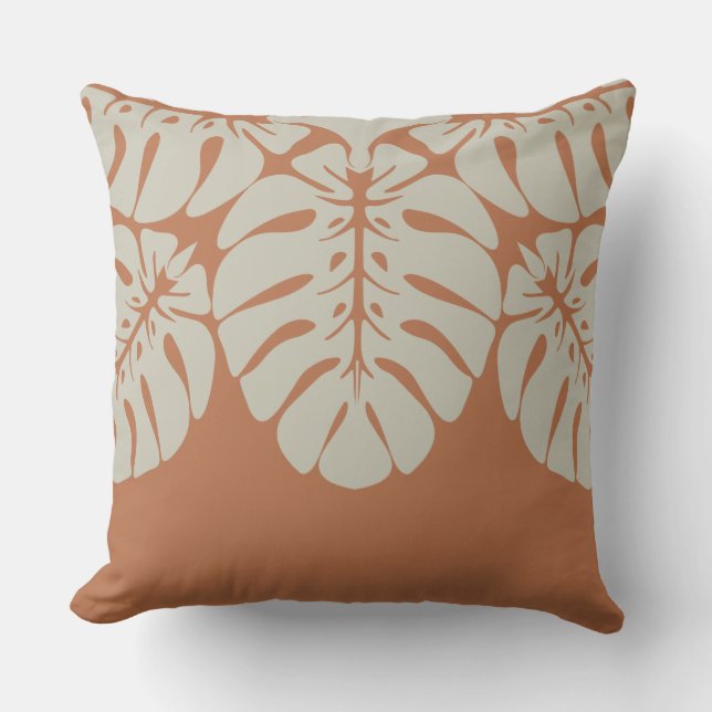 HAWAIIAN QUILT PILLOW- monstera Dekorativ kudde (Framsida)