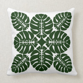 HAWAIIAN QUILT PILLOW- monstera Dekorativ kudde