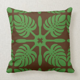 HAWAIIAN QUILT PILLOW- Monstera Kudde