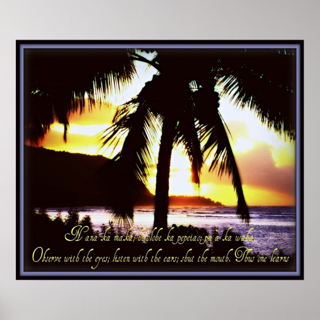 Hawaiian Quote Poster (Framsidan)