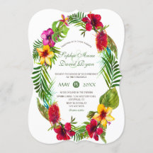 Hawaiian Radiant Tropical Blommigt Wandan Bröllop