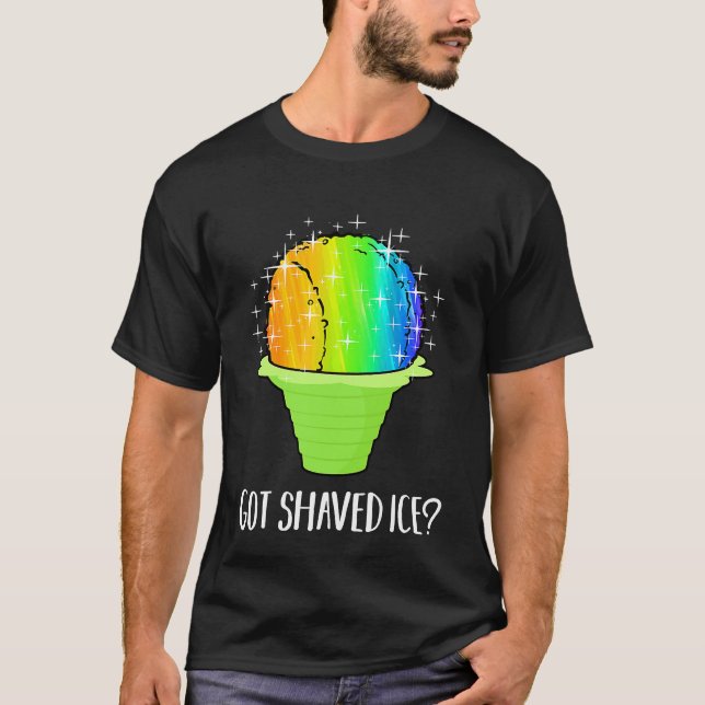 Hawaiian Rainbow Shave Ice Hawaii Dessert Food T Shirt (Framsida)