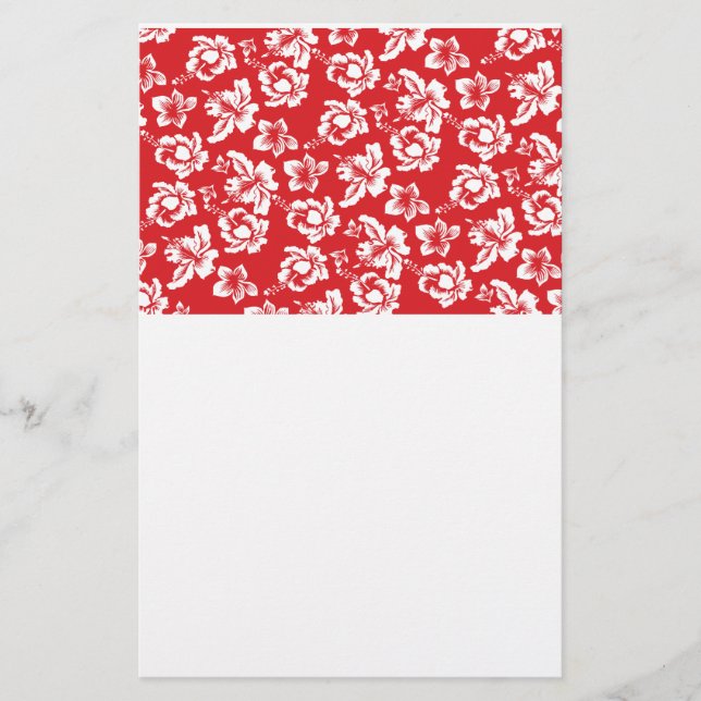 Hawaiian Red Flower Brevpapper (Framsida)