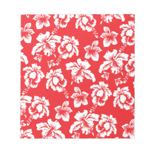 Hawaiian Red Flowers Anteckningsblock