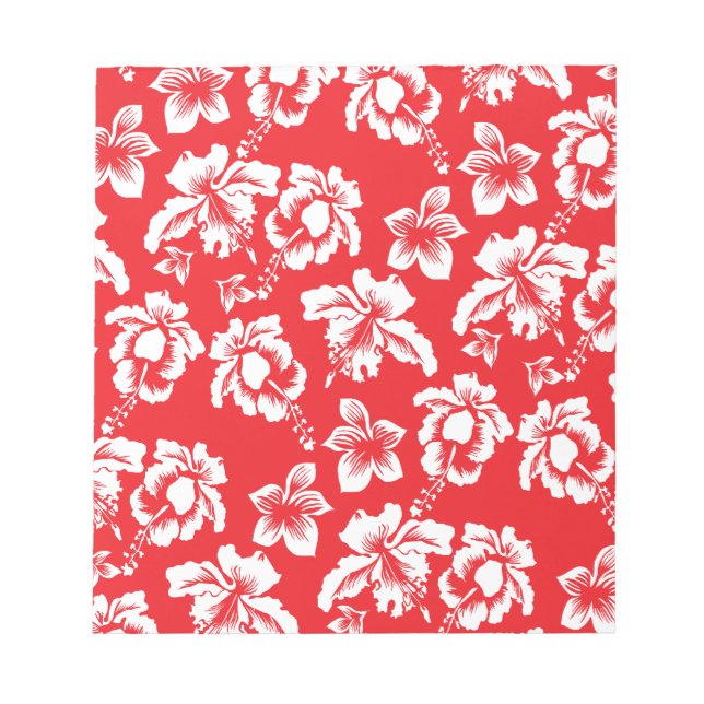 Hawaiian Red Flowers Anteckningsblock (Framsida)