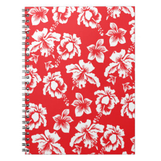 Hawaiian Red Flowers Anteckningsbok