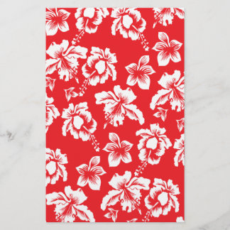 Hawaiian Red Flowers Brevpapper
