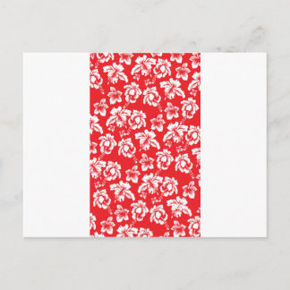 Hawaiian Red Flowers Vykort