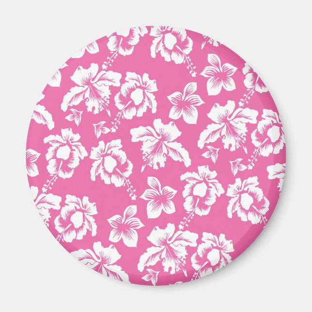 Hawaiian Rosa Flower Magnet (Framsidan)