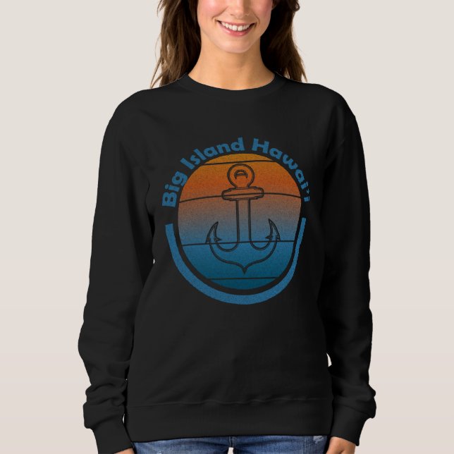 Hawaiian Sailor Anchor  Big Island Hawaii  Sailing T Shirt (Framsida)