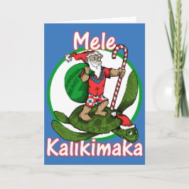 Hawaiian Santa Helgkort