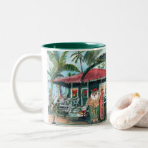 Hawaiian Santa Mele Kalikimaka Mugg