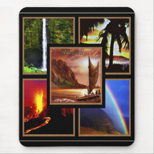 Hawaiian Scenes Print Mousepad Musmatta