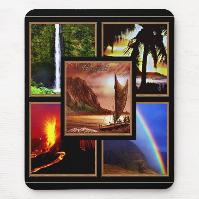 Hawaiian Scenes Print Mousepad Musmatta (Framsidan)