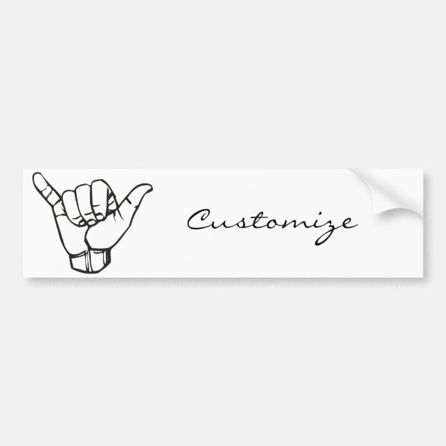 Hawaiian Shaka Brah Wave Thunder_Cove Bildekal (Framsidan)