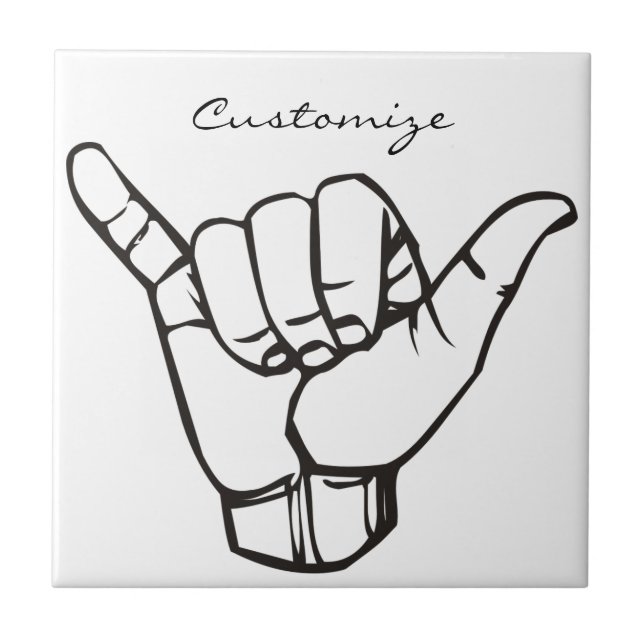 Hawaiian Shaka Brah Wave Thunder_Cove Kakelplatta (Framsidan)