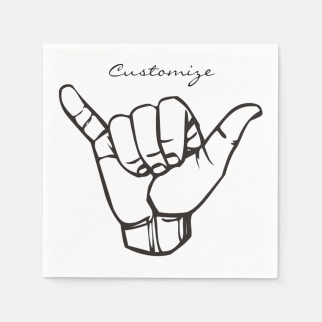 Hawaiian Shaka Brah Wave Thunder_Cove Pappersservett (Framsidan)