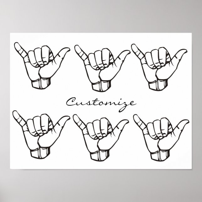 Hawaiian Shaka Brah Wave Thunder_Cove Poster (Framsidan)