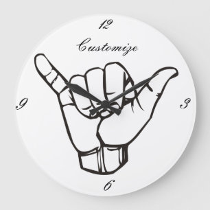 Hawaiian Shaka Brah Wave Thunder_Cove Stor Klocka