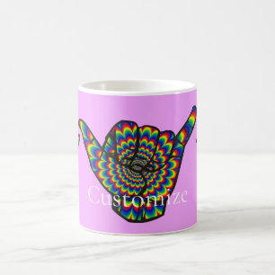 Hawaiian Shaka Psychedelic Thunder_Cove Kaffemugg