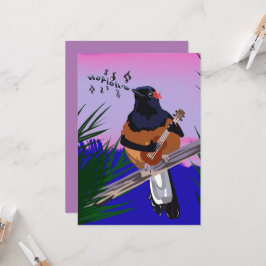 Hawaiian Shama Bird spelar ukulele Inbjudningar