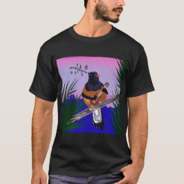Hawaiian Shama Bird spelar ukulele T Shirt