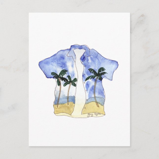 Hawaiian Shirt 1 vykort (Framsida)
