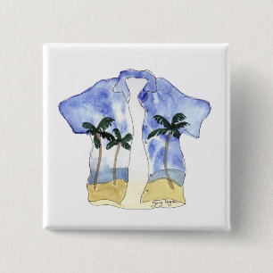 Hawaiian Shirt Button Knapp