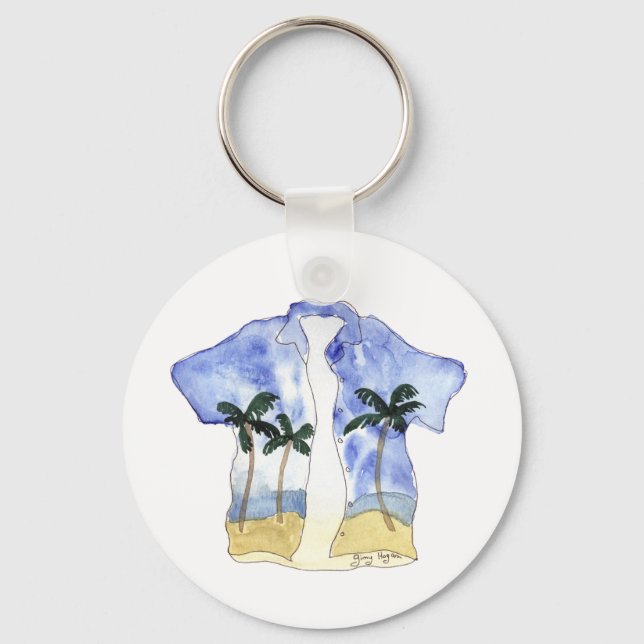 Hawaiian Shirt Keychain Nyckelring (Framsida)