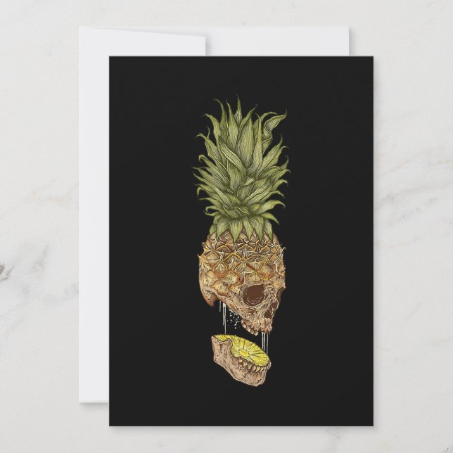 Hawaiian Skull Pineapple Summer Gift Meddelande (Framsida)