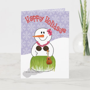 Hawaiian SnowWoman-mall Helgkort